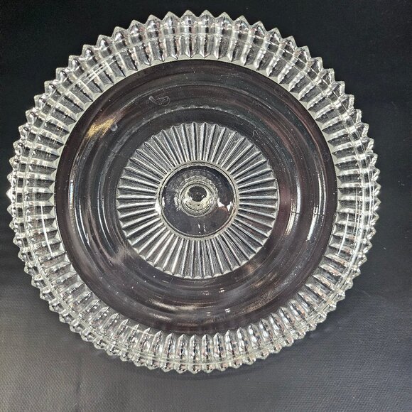 Anchor Hocking Pressed Glass Clear Queen Mary Ribbed Round Candy Dish. Vintage - Picture 6 of 12